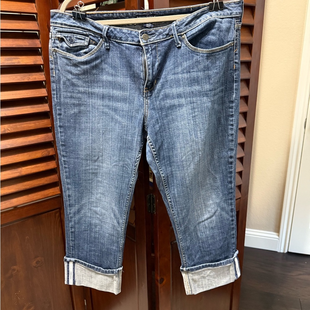 Banana Republic Cuffed Cropped Women's Blue Jeans